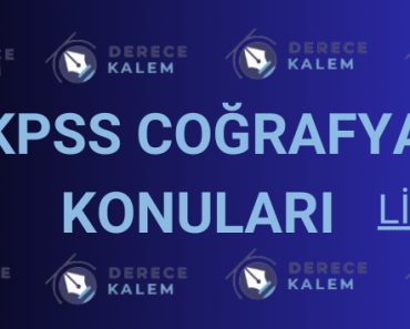 2025 Lisans KPSS Coğrafya Konuları ve Soru Dağılımı