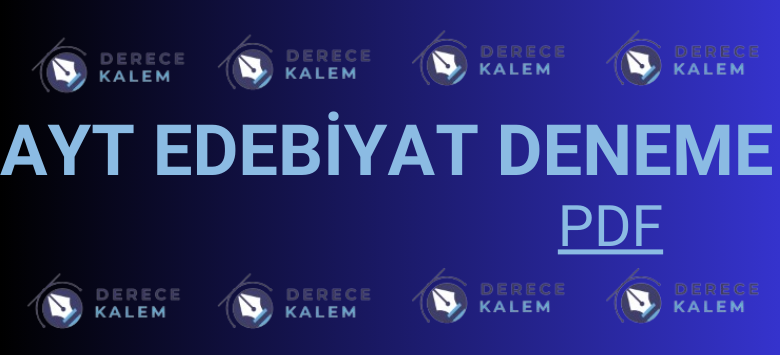 AYT Edebiyat deneme pdf