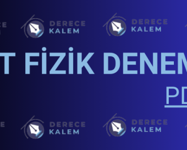 2025 TYT Fizik Deneme PDF