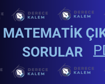 AYT Matematik Çıkmış Sorular ve Cevapları (PDF)
