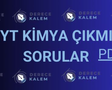 AYT Kimya Çıkmış Sorular ve Cevapları