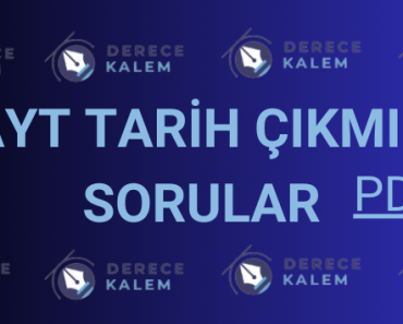 AYT Tarih Çıkmış Sorular PDF