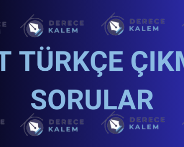 TYT Türkçe Çıkmış Sorular PDF