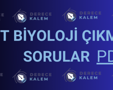 AYT Biyoloji Çıkmış Sorular PDF 2025